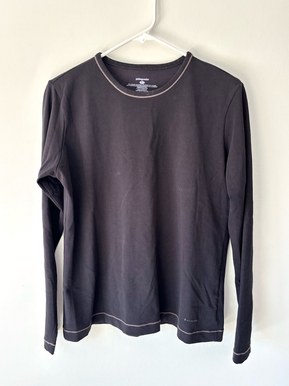 Patagonia Black Long Sleeve Base Layer Activewear Outdoor
